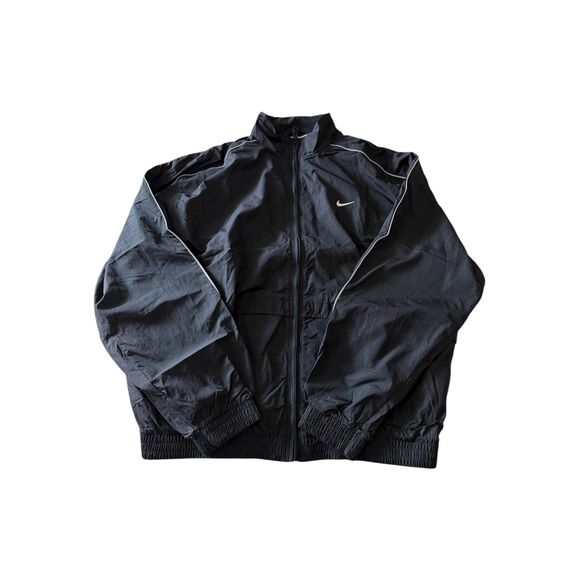 Nike Sportwear Solo Swoosh Woven Track Jacket FB8622-010 Black Mens Size Medium - Picture 1 of 5